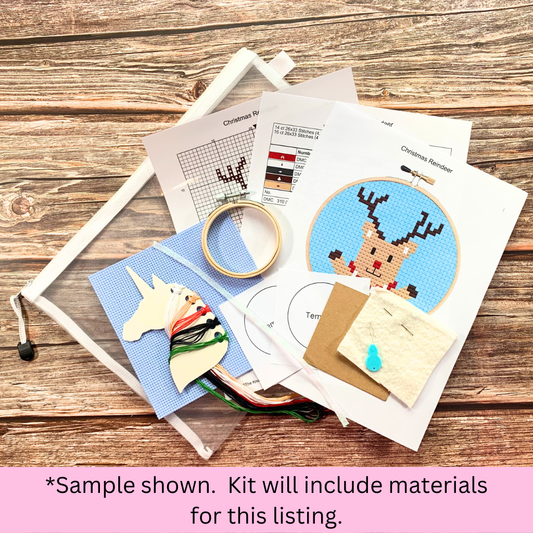 Christmas Tree Craft Kit (3 inch Hoop)