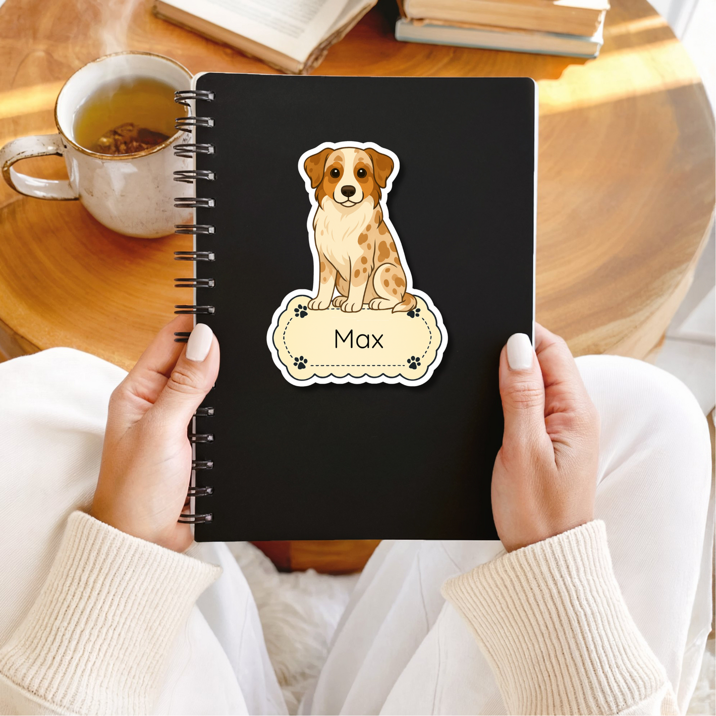 Custom Australian Shepherd Dog Magnet / Bookmark - Red Merle