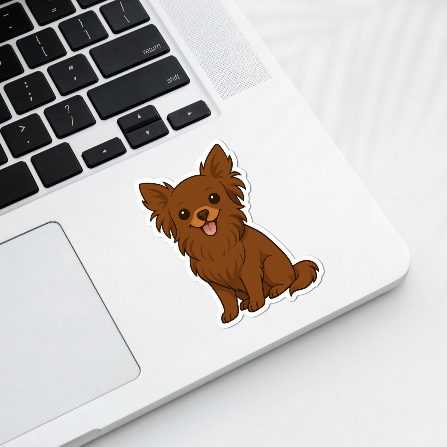 Custom Long Haired Chihuahua Dog Magnet / Bookmark - Chocolate