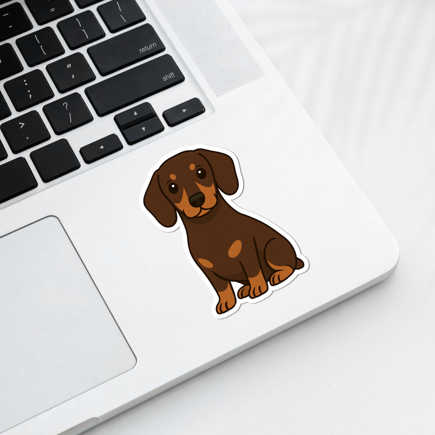 Custom Dachshund Dog Magnet - Chocolate and Tan | Personalized with Pet Name