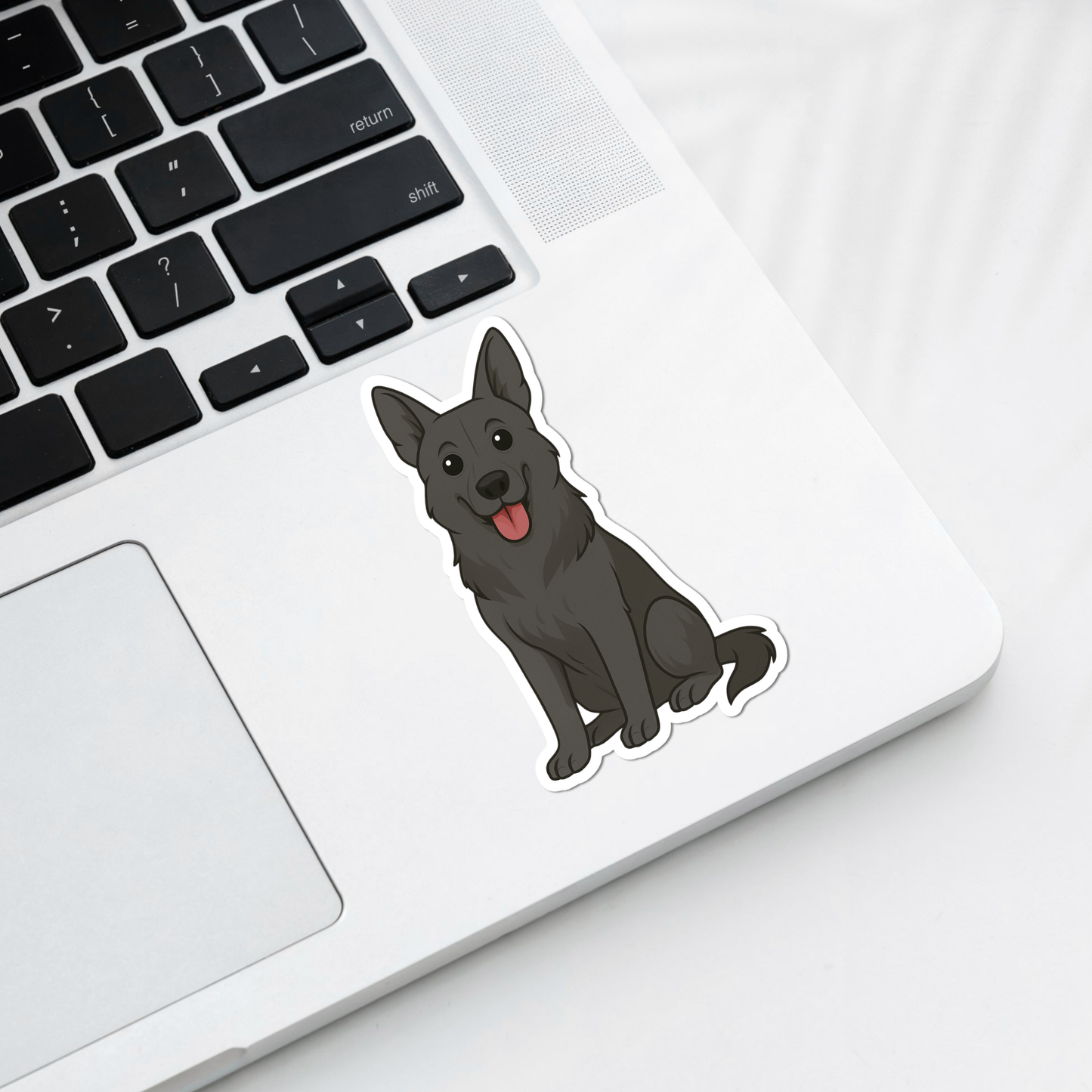 Custom German Shepherd Dog Magnet - Black | Personalized with Pet Name