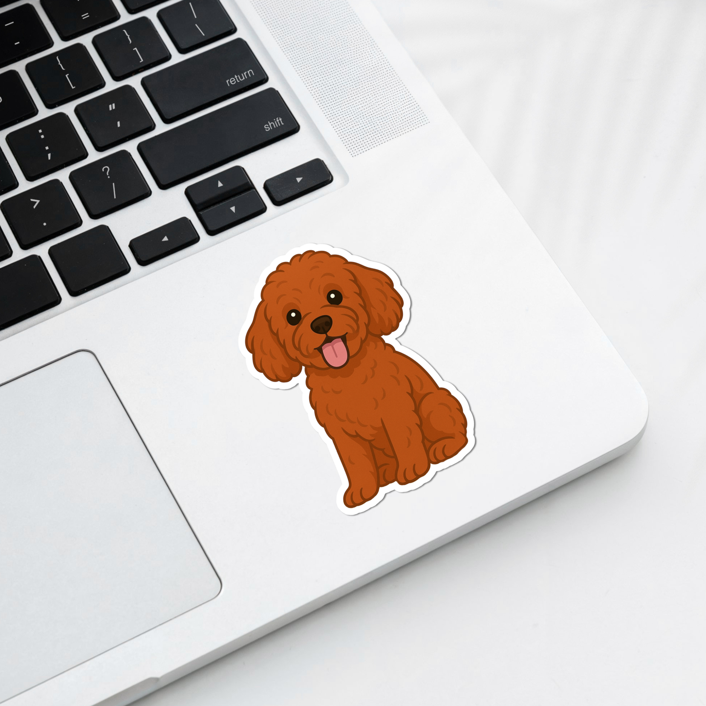 Custom Maltipoo Dog Magnet - Red | Personalized with Pet Name