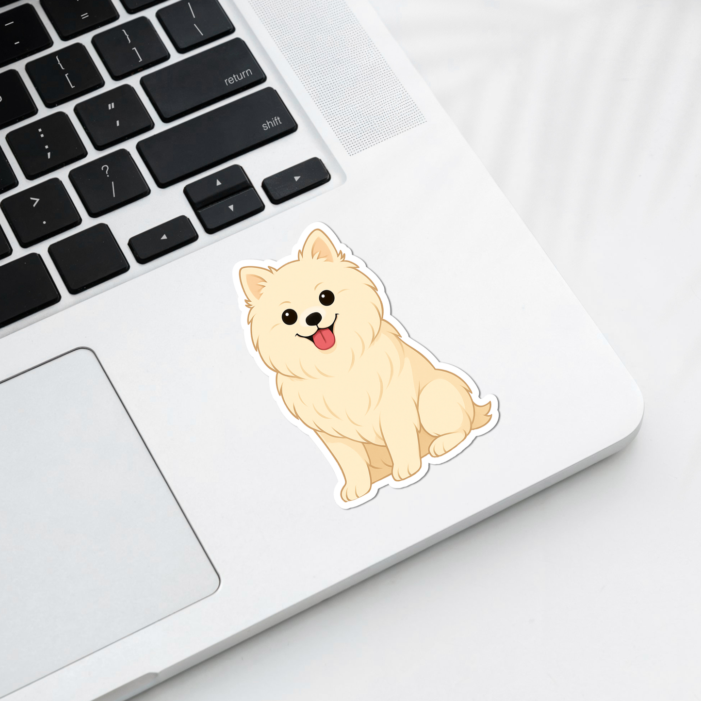 Custom Pomeranian Dog Magnet - White | Personalized with Pet Name