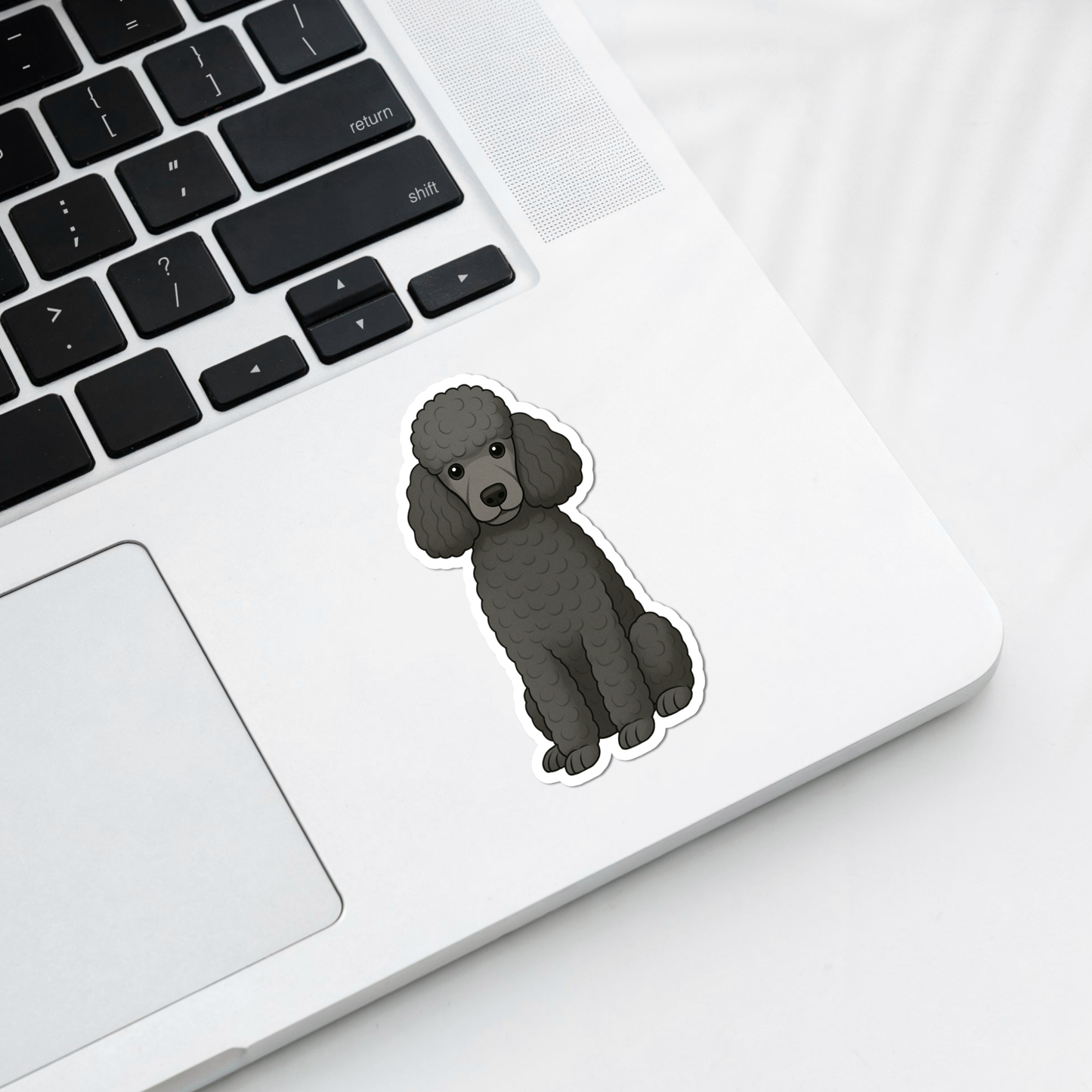 Custom Poodle Dog Magnet - Black | Personalized with Pet Name