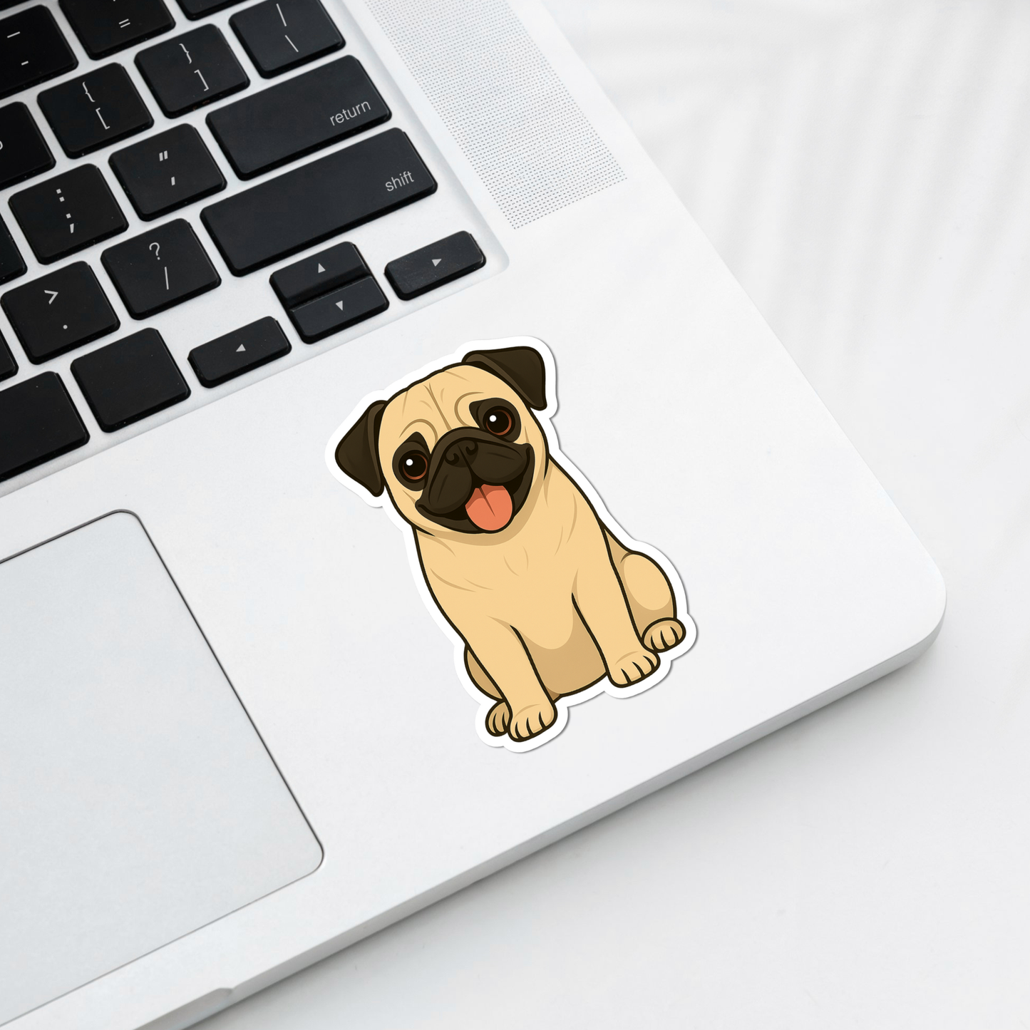 Custom Pug Dog Magnet - Fawn | Personalized with Pet Name