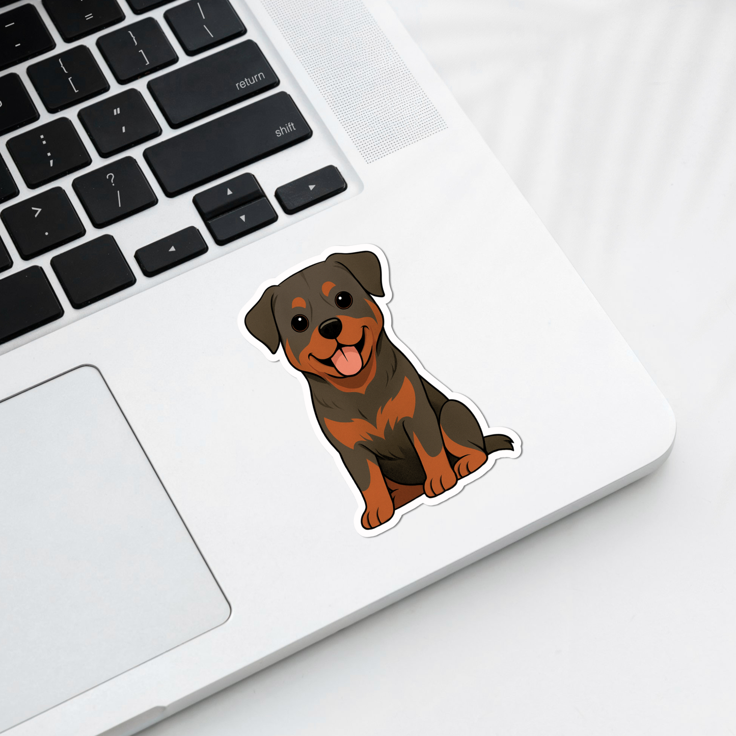 Custom Rottweiler Dog Magnet - Black and Mahogany | Personalized with Pet Name