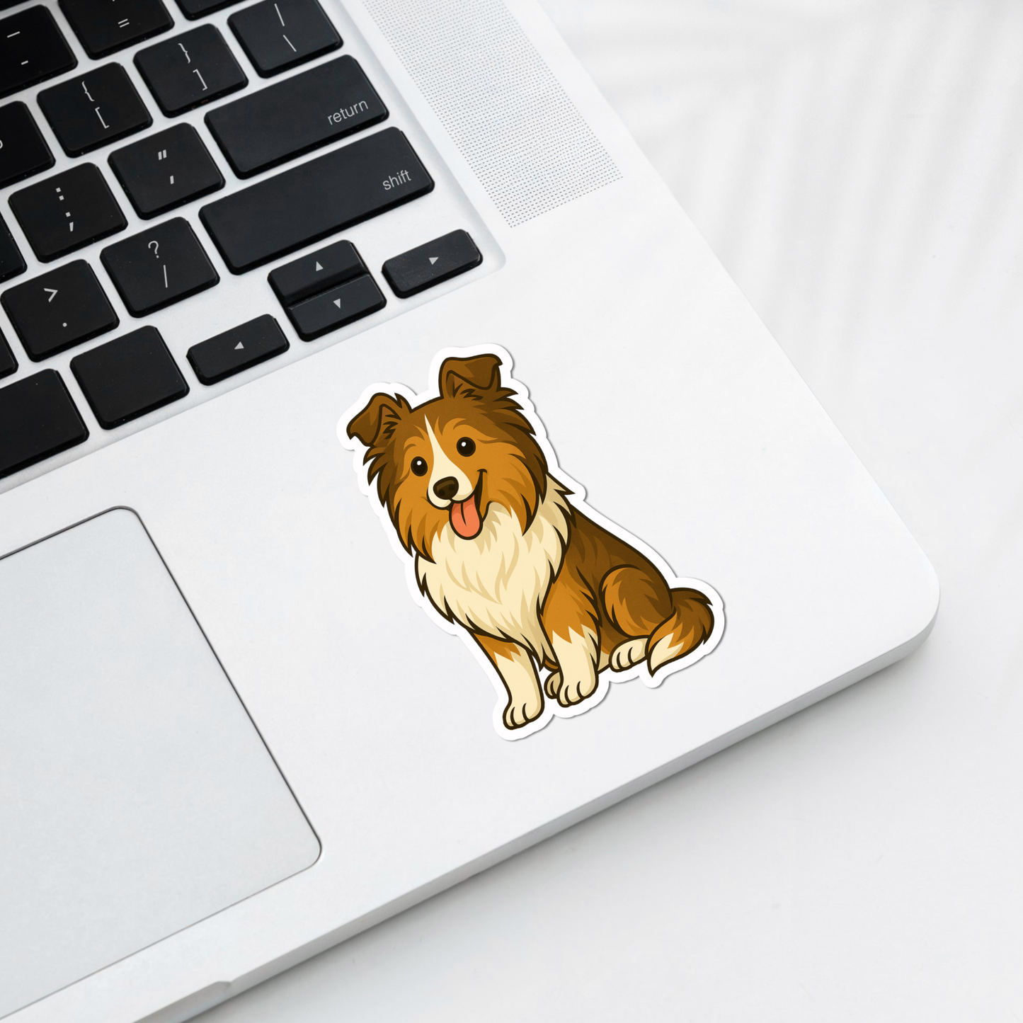 Custom Sheltie Dog Magnet - Sable and White | Personalized with Pet Name