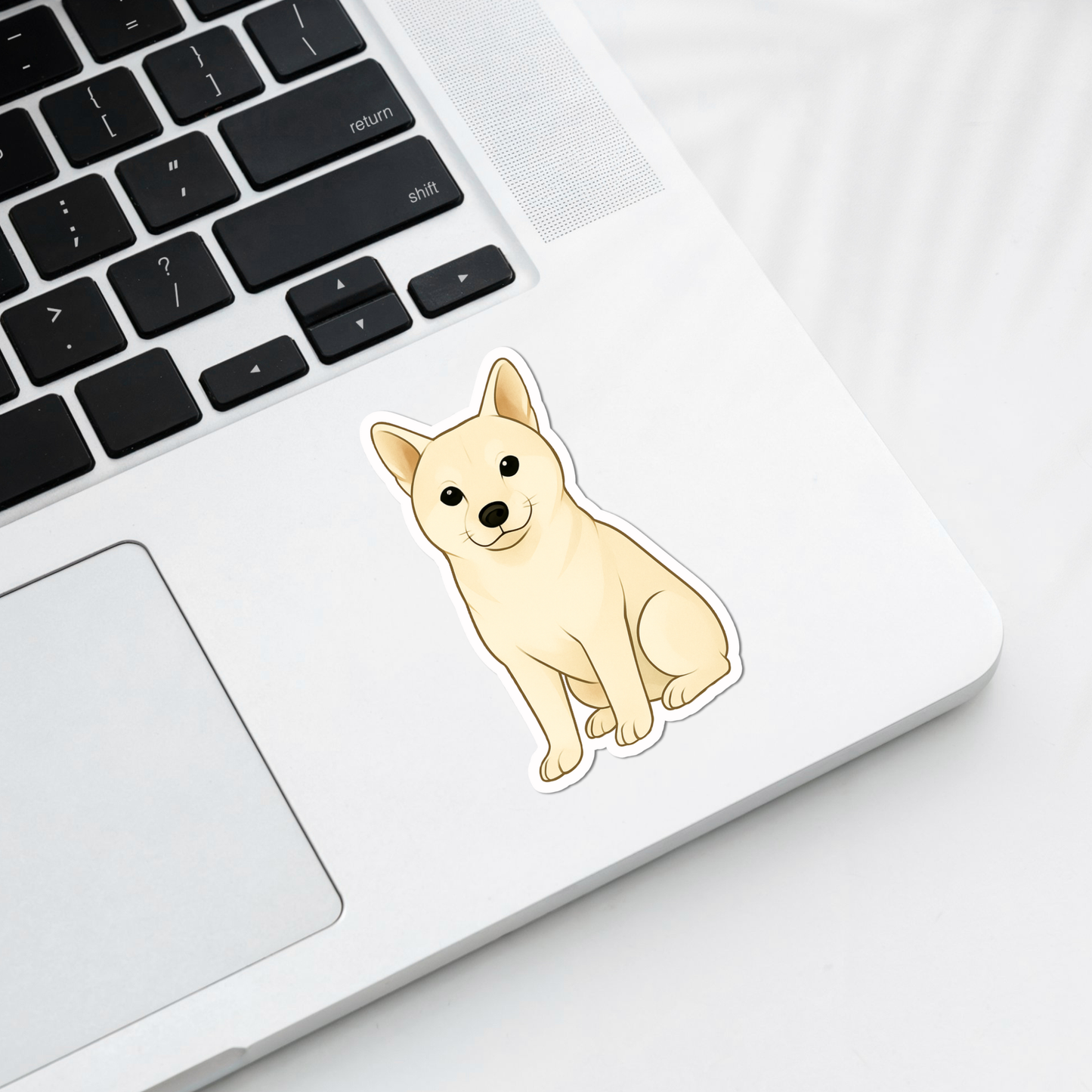 Custom Shiba Inu Dog Magnet - Cream | Personalized with Pet Name