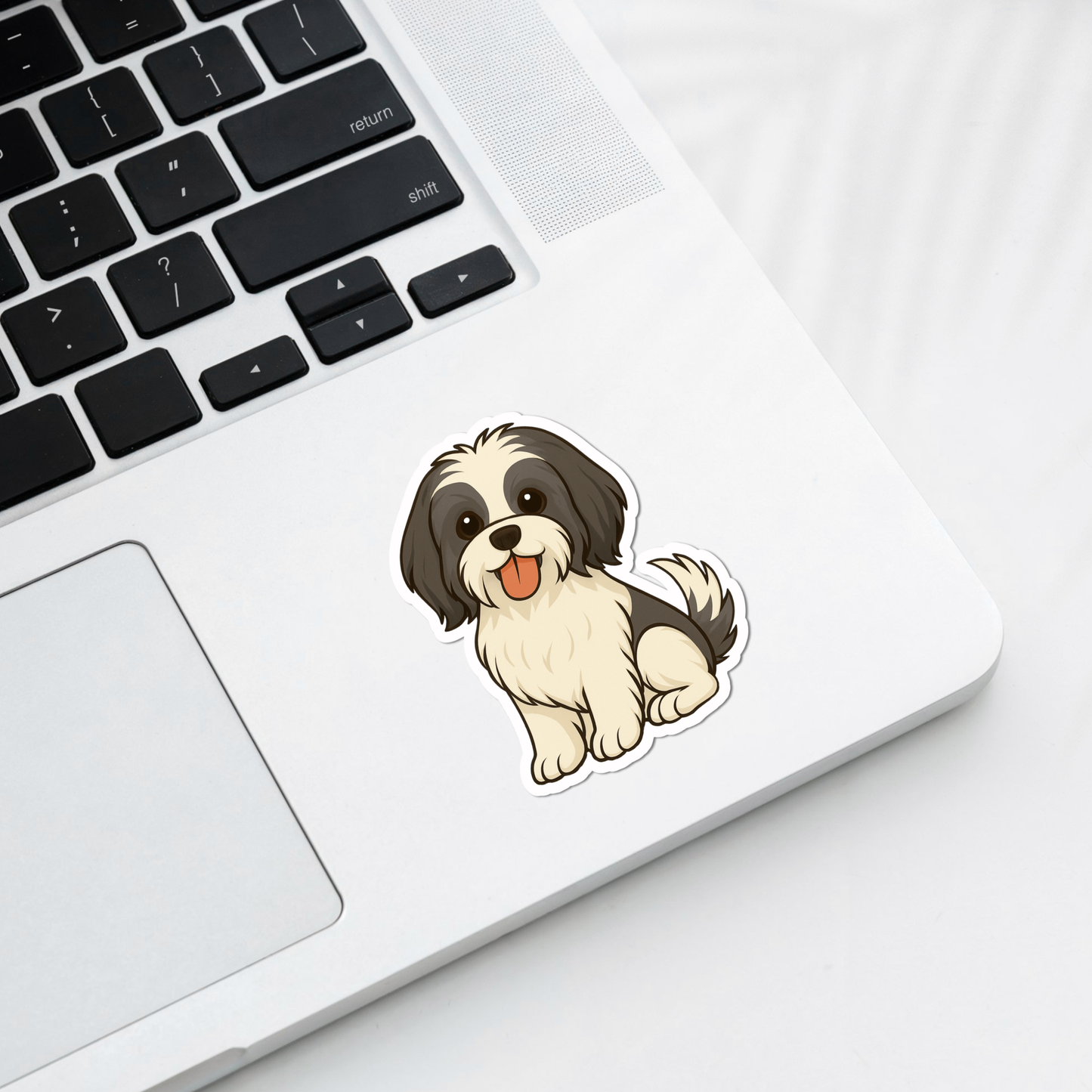 Custom Shih Tzu Dog Magnet - Black and White | Personalized with Pet Name