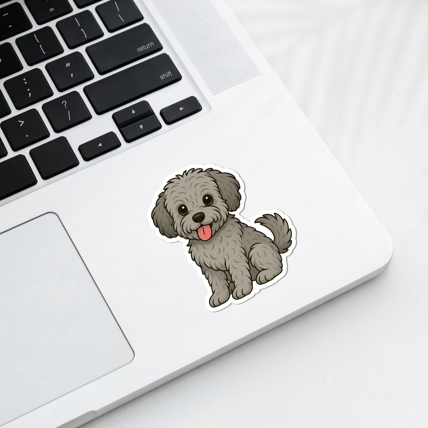Custom Yorkiepoo Dog Magnet - Silver | Personalized with Pet Name
