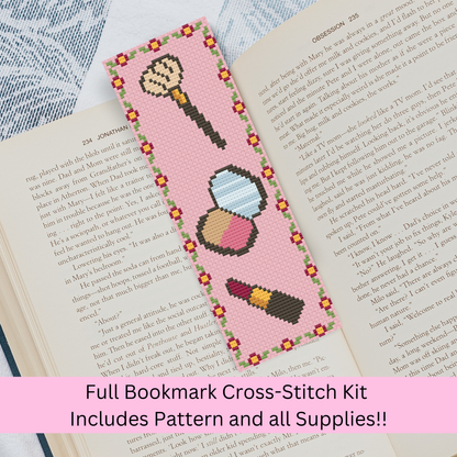 Makeup Bookmark Cross Stitch Pattern & Kit