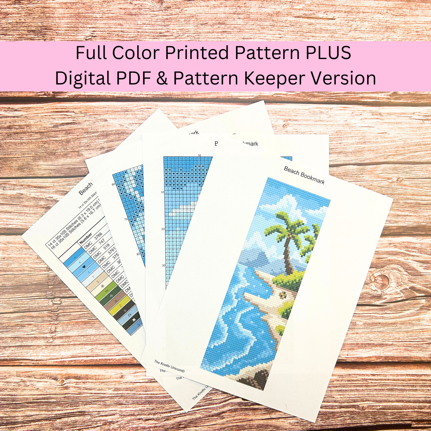 Kit de marque-pages de plage – Marque-pages côtiers à faire soi-même au point de croix