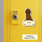 Custom Dog Sticker - Chocolate Labradoodle | Personalized with Name