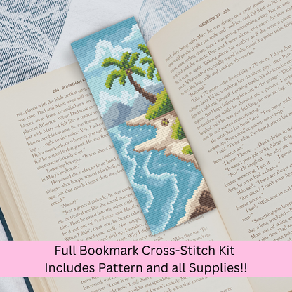Beach Bookmark Cross Stitch Pattern & Kit