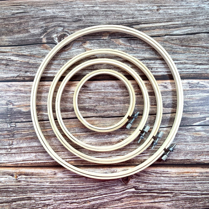 Cerceaux à broder en bambou de 7,6 à 25,4 cm | Cerceaux pour point de croix, broderie et aiguille à poinçonner