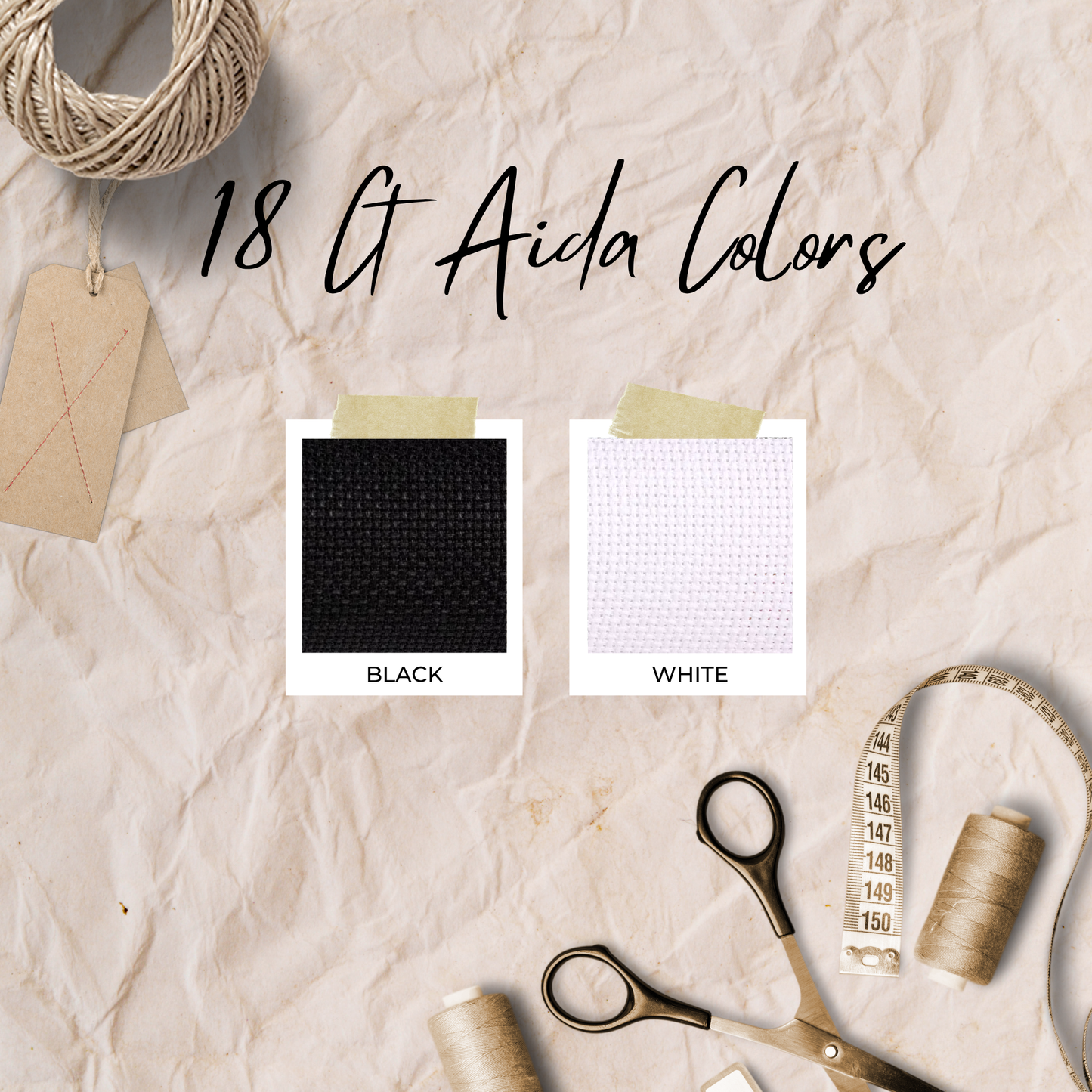 Toile Aida 16 fils pour point de croix - Plusieurs tailles disponibles