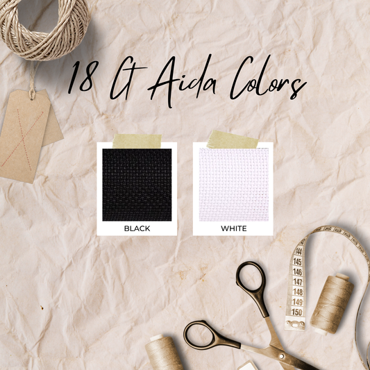 Toile Aida 16 fils pour point de croix - Plusieurs tailles disponibles