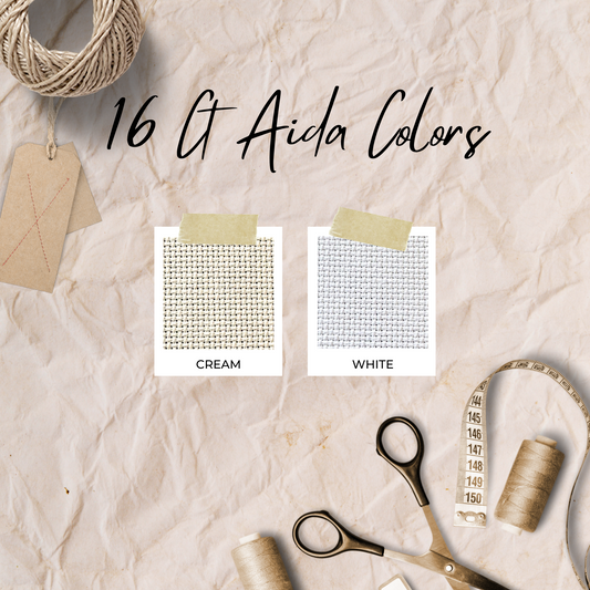 Toile Aida 16 fils pour point de croix - Plusieurs tailles disponibles