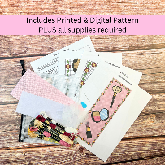Kit marque-page maquillage – Accessoires beauté DIY, cadeau au point de croix