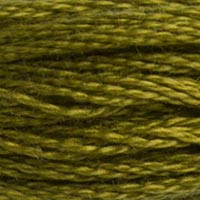 DMC #732 Light Bronzed Green official colour swatch