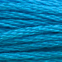 DMC #3843 Metallic Pool Blue official colour swatch
