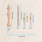 Ensemble d'aiguilles à poinçonner classiques en bois – 3 pointes d'aiguille + enfileur