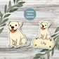 Custom American Bulldog Dog Sticker - White | Personalized with Name