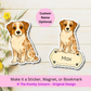 Custom Australian Shepherd Dog Magnet / Bookmark - Red Merle