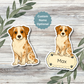 Custom Australian Shepherd Dog Sticker - Red Merle | Personalized with Name