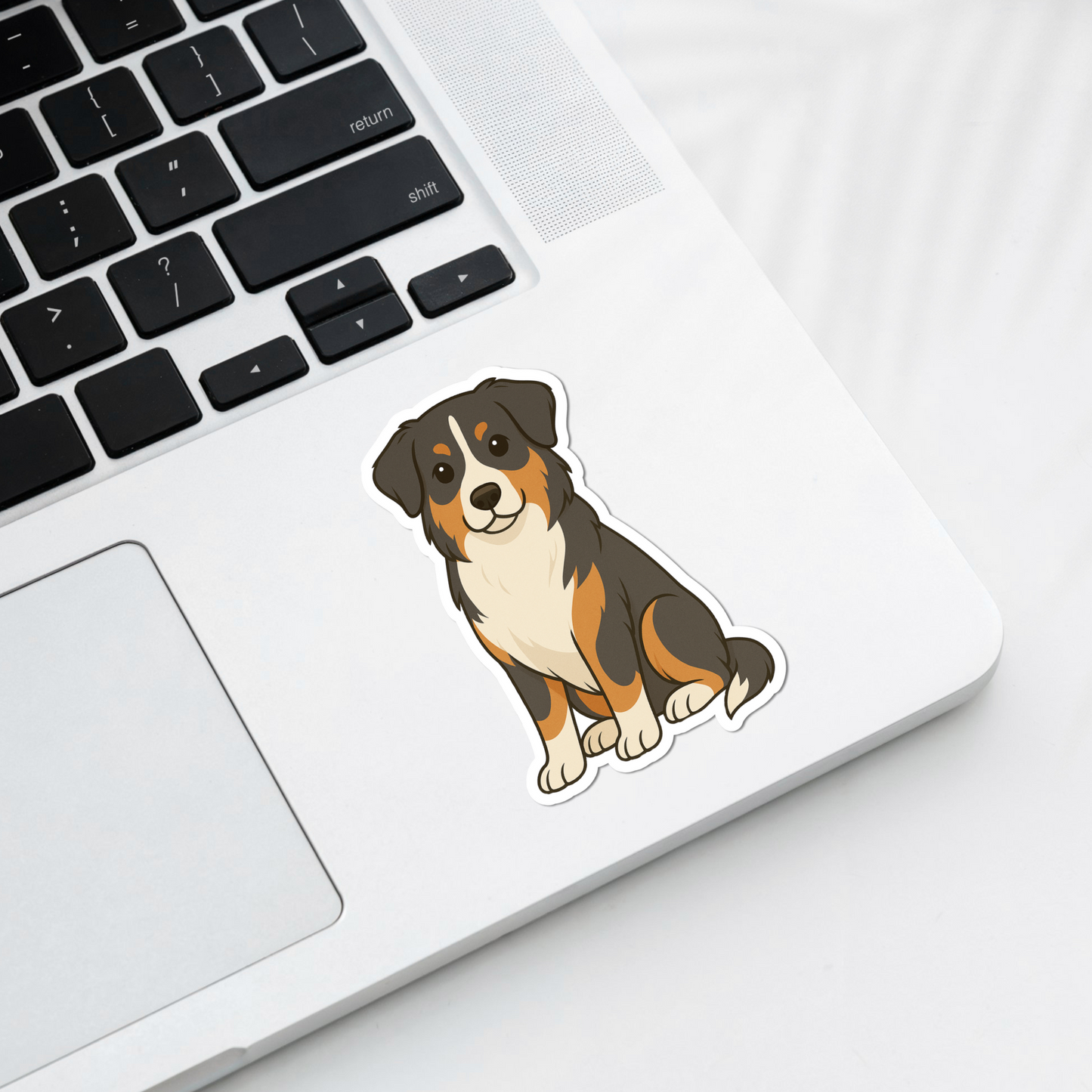 Custom Australian Shepherd Dog Sticker - Tri Colored | Personalized with Name