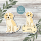 Custom Beagle Dog Sticker - Lemon and White | Personalized with Name