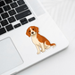 Aimant personnalisé pour chien Beagle - Rouge et blanc | Personnalisable avec le nom de l'animal