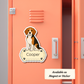 Aimant personnalisé pour chien Beagle – Tricolore | Personnalisable avec le nom de l'animal