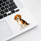 Aimant personnalisé pour chien Beagle – Tricolore | Personnalisable avec le nom de l'animal