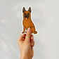 Custom Belgian Malinois Dog Sticker - Mahogany | Personalized with Name