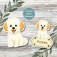 Custom Bichon Frise Dog Sticker - White with Apricot Ears | Personalized with Name