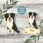 Custom Border Collie Dog Sticker - Black and White | Personalized with Name