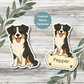 Custom Border Collie Dog Sticker - Tri-color | Personalized with Name