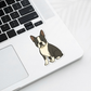 Custom Boston Terrier Dog Sticker - Black and White | Personalized with Name