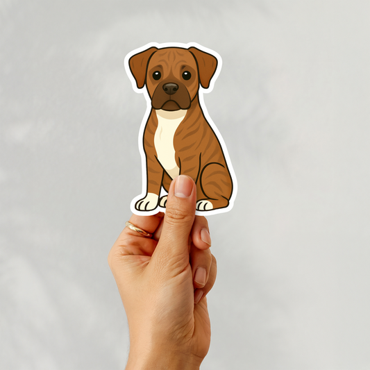 Aimant Boxer personnalisé - Bringé | Personnalisé avec le nom de l'animal