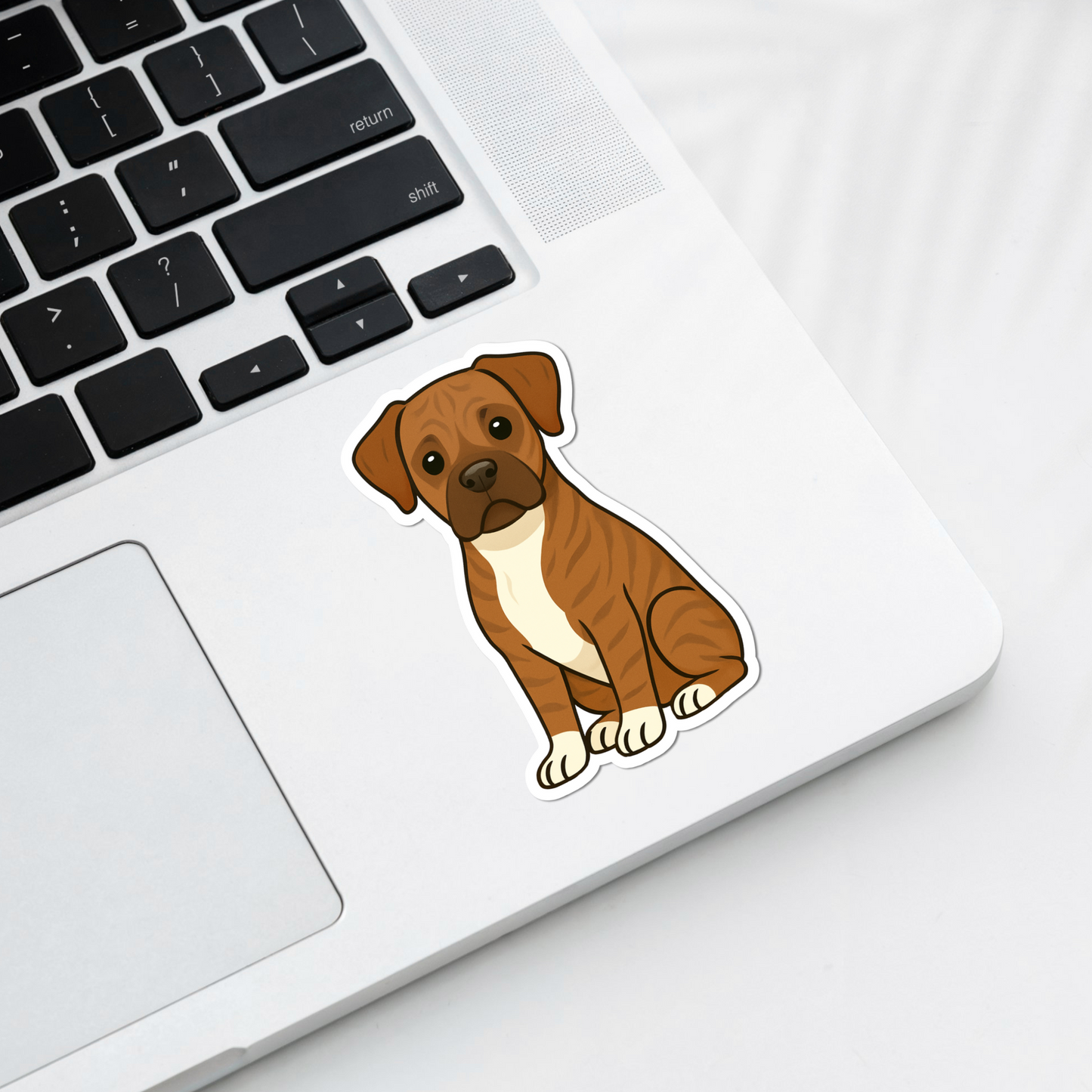 Custom Boxer Dog Sticker - Brindle | Personalized with Name