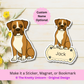 Custom Boxer Dog Magnet / Bookmark - Fawn