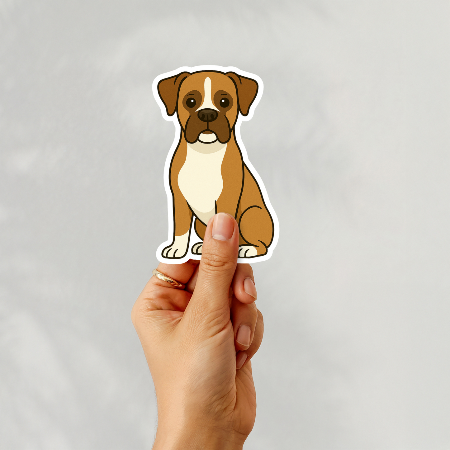 Aimant Boxer personnalisé – Faon | Personnalisé avec le nom de l'animal