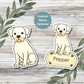 Custom Boxer Dog Sticker - White | Personalized with Name