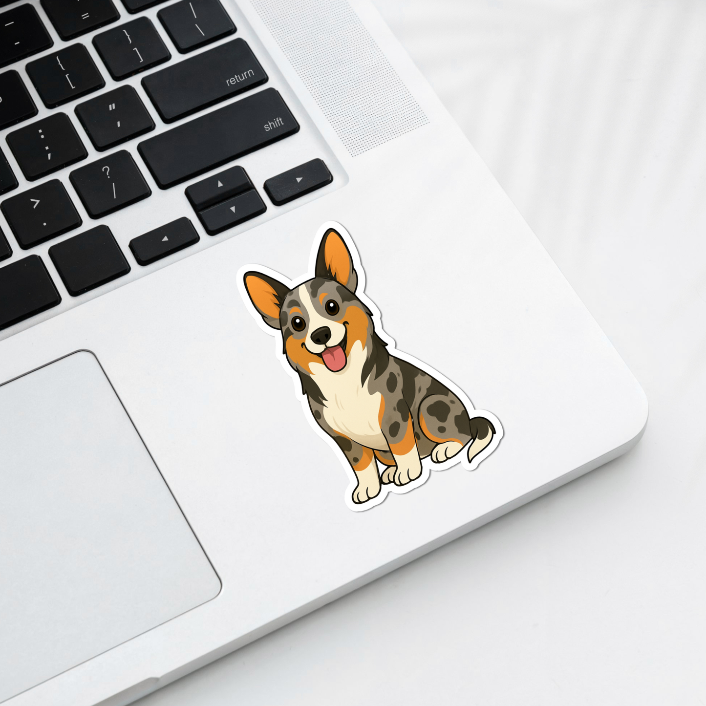 Custom Cardigan Welsh Corgi Dog Sticker - Blue Merle | Personalized with Name