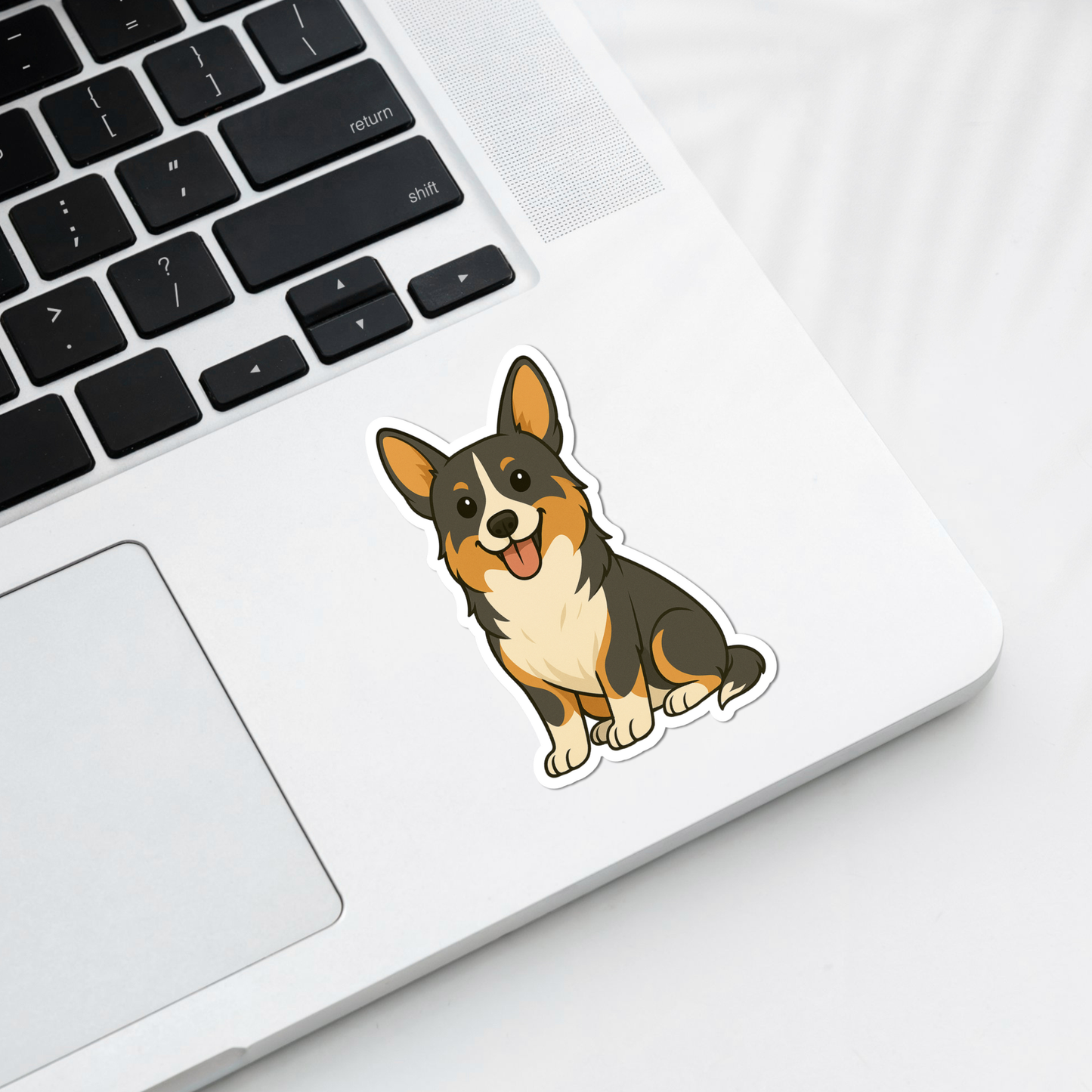 Custom Cardigan Welsh Corgi Dog Sticker - Tri-colored | Personalized with Name
