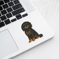 Aimant personnalisé pour chien Cavalier King Charles - Noir et feu | Personnalisé avec le nom de l'animal | Joli cadeau décoratif pour réfrigérateur