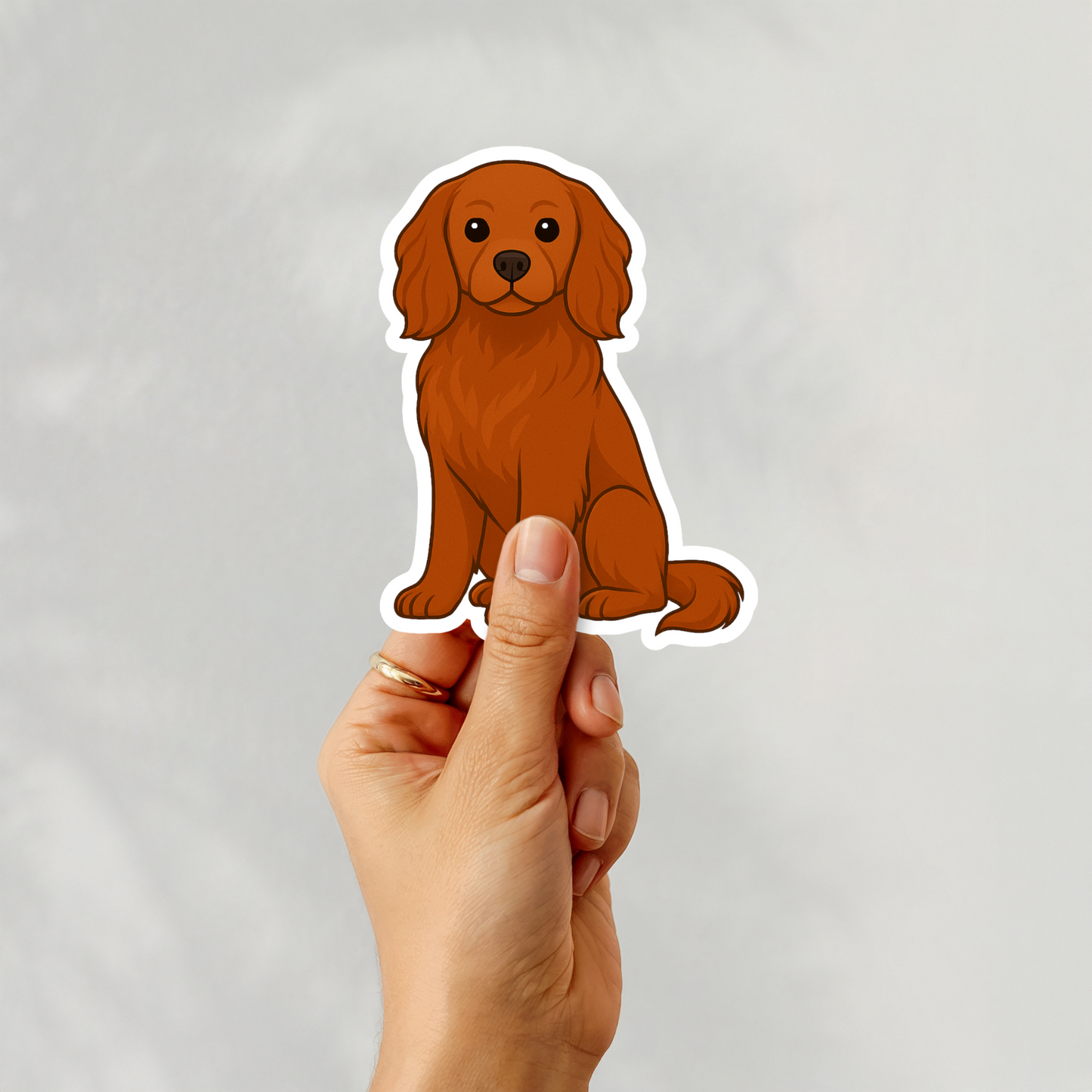 Custom Cavalier King Charles Dog Sticker - Ruby | Personalized with Name