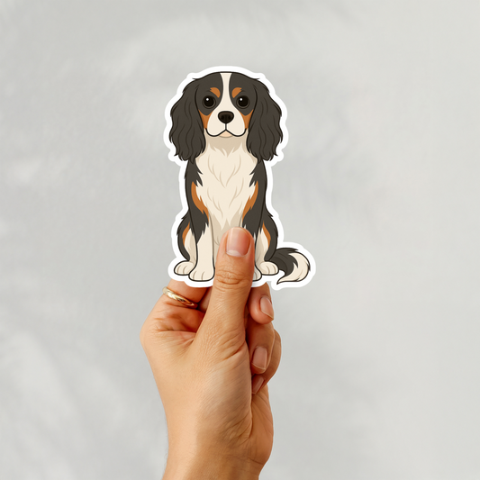 Custom Cavalier King Charles Dog Magnet - Tri-color | Personalized with Pet Name