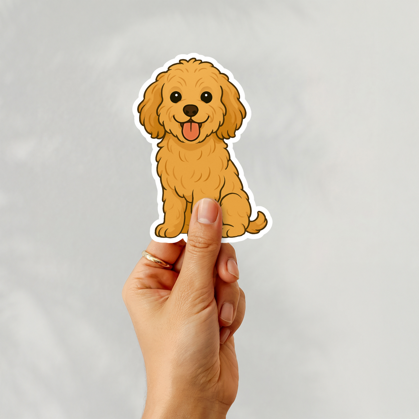Custom Cavapoo Dog Magnet - Apricot | Personalized with Pet Name